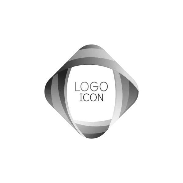 Plantilla de diseño de logotipo cuadrado geométrico de moda de negocios con colores limpios brillantes — Vector de stock