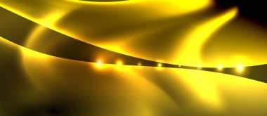 Abstract background. Shiny design neon waves with light effects, techno trendy design. Vector Illustration For Wallpaper, Banner, Background, Card, Book Illustration, landing page