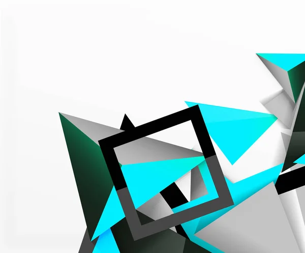 Fondo abstracto, composición de triángulos 3d mosaico, diseño de bajo estilo polivinílico. Ilustración de vectores para fondos de pantalla, Banner, Fondo, Tarjeta, Ilustración de libros, landing page — Archivo Imágenes Vectoriales