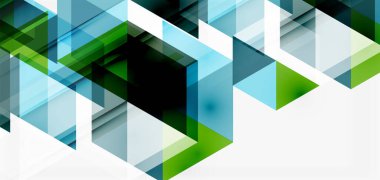 Geometrik soyut arkaplan, mozaik üçgen ve altıgen şekiller. İş veya teknoloji sunumu, İnternet posteri veya web broşürü kapağı, duvar kağıdı için modaya uygun soyut düzen şablonu