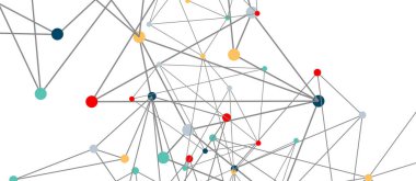 Hat noktaları bağlantıları, üçgen teknoloji tasarımı. Soyut geometrik arkaplan