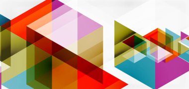 Geometrik soyut arkaplan, mozaik üçgen ve altıgen şekiller. İş veya teknoloji sunumu, İnternet posteri veya web broşürü kapağı, duvar kağıdı için modaya uygun soyut düzen şablonu