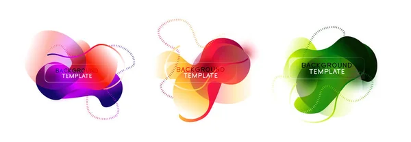 Fluid banners - set of abstract modern graphic elements, color forms, shapes and lines. Template for the design of a logo, flyer or presentation — Stock Vector