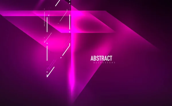 Dynamische neon glanzende abstracte achtergrond. Trendy abstracte layout template voor zakelijke of technologische presentatie, internet poster of web brochure cover, behang — Stockvector