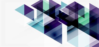 Geometrik soyut arkaplan, mozaik üçgen ve altıgen şekiller. İş veya teknoloji sunumu, İnternet posteri veya web broşürü kapağı, duvar kağıdı için modaya uygun soyut düzen şablonu