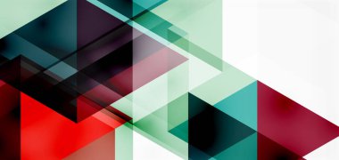 Geometrik soyut arkaplan, mozaik üçgen ve altıgen şekiller. İş veya teknoloji sunumu, İnternet posteri veya web broşürü kapağı, duvar kağıdı için modaya uygun soyut düzen şablonu