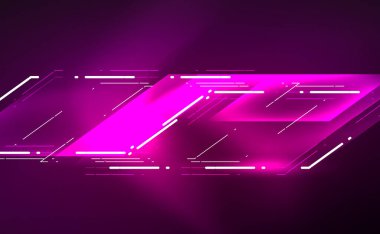 Dinamik neon parlak, soyut bir arkaplan. İş veya teknoloji sunumu, İnternet posteri veya web broşürü kapağı, duvar kağıdı için modaya uygun soyut düzen şablonu