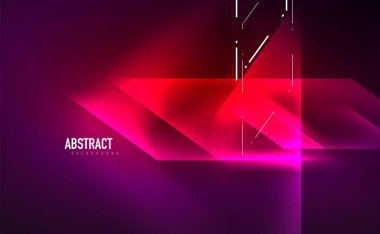 Dinamik neon parlak, soyut bir arkaplan. İş veya teknoloji sunumu, İnternet posteri veya web broşürü kapağı, duvar kağıdı için modaya uygun soyut düzen şablonu