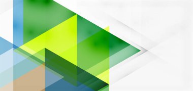 Geometrik soyut arkaplan, mozaik üçgen ve altıgen şekiller. İş veya teknoloji sunumu, İnternet posteri veya web broşürü kapağı, duvar kağıdı için modaya uygun soyut düzen şablonu