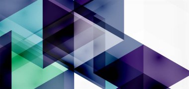 Geometrik soyut arkaplan, mozaik üçgen ve altıgen şekiller. İş veya teknoloji sunumu, İnternet posteri veya web broşürü kapağı, duvar kağıdı için modaya uygun soyut düzen şablonu