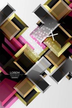 Metal ok şeklindeki arka plan. Duvar kağıdı, bayrak, arkaplan, kart, kitap illüstrasyonu, iniş sayfası için 3d efektli soyut geometrik arkaplan