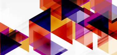 Geometrik soyut arkaplan, mozaik üçgen ve altıgen şekiller. İş veya teknoloji sunumu, İnternet posteri veya web broşürü kapağı, duvar kağıdı için modaya uygun soyut düzen şablonu