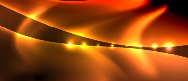 Abstract background. Shiny design neon waves with light effects, techno trendy design. Vector Illustration For Wallpaper, Banner, Background, Card, Book Illustration, landing page