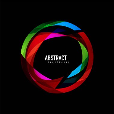 Geometrik logo şablonu, metin ile akan dalgalar