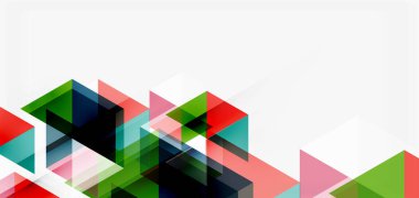 Geometrik soyut arkaplan, mozaik üçgen ve altıgen şekiller. İş veya teknoloji sunumu, İnternet posteri veya web broşürü kapağı, duvar kağıdı için modaya uygun soyut düzen şablonu