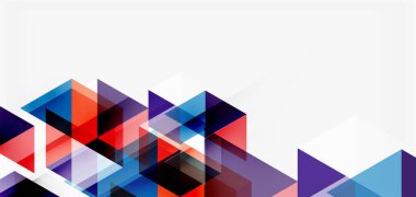 Geometrik soyut arkaplan, mozaik üçgen ve altıgen şekiller. İş veya teknoloji sunumu, İnternet posteri veya web broşürü kapağı, duvar kağıdı için modaya uygun soyut düzen şablonu