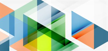 Geometrik soyut arkaplan, mozaik üçgen ve altıgen şekiller. İş veya teknoloji sunumu, İnternet posteri veya web broşürü kapağı, duvar kağıdı için modaya uygun soyut düzen şablonu