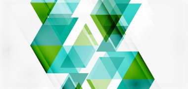 Geometrik soyut arkaplan, mozaik üçgen ve altıgen şekiller. İş veya teknoloji sunumu, İnternet posteri veya web broşürü kapağı, duvar kağıdı için modaya uygun soyut düzen şablonu