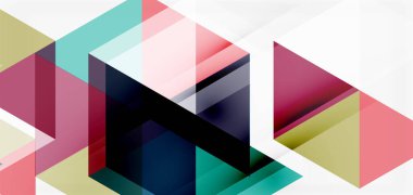 Geometrik soyut arkaplan, mozaik üçgen ve altıgen şekiller. İş veya teknoloji sunumu, İnternet posteri veya web broşürü kapağı, duvar kağıdı için modaya uygun soyut düzen şablonu