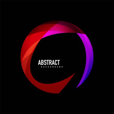 Geometrik logo şablonu, metin ile akan dalgalar