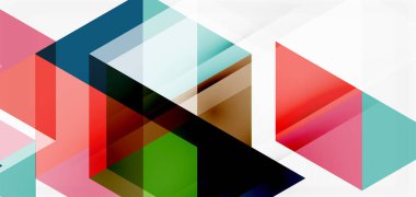 Geometrik soyut arkaplan, mozaik üçgen ve altıgen şekiller. İş veya teknoloji sunumu, İnternet posteri veya web broşürü kapağı, duvar kağıdı için modaya uygun soyut düzen şablonu