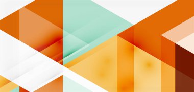 Geometrik soyut arkaplan, mozaik üçgen ve altıgen şekiller. İş veya teknoloji sunumu, İnternet posteri veya web broşürü kapağı, duvar kağıdı için modaya uygun soyut düzen şablonu