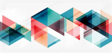 Geometrik soyut arkaplan, mozaik üçgen ve altıgen şekiller. İş veya teknoloji sunumu, İnternet posteri veya web broşürü kapağı, duvar kağıdı için modaya uygun soyut düzen şablonu