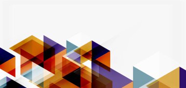 Geometrik soyut arkaplan, mozaik üçgen ve altıgen şekiller. İş veya teknoloji sunumu, İnternet posteri veya web broşürü kapağı, duvar kağıdı için modaya uygun soyut düzen şablonu