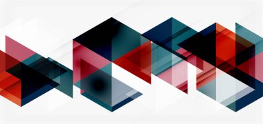 Geometrik soyut arkaplan, mozaik üçgen ve altıgen şekiller. İş veya teknoloji sunumu, İnternet posteri veya web broşürü kapağı, duvar kağıdı için modaya uygun soyut düzen şablonu