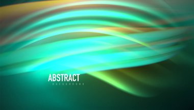 Akışkan dalga çizgileri arka plan. İş veya teknoloji sunumu, İnternet posteri veya web broşürü kapağı, duvar kağıdı için modaya uygun soyut düzen şablonu