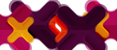 Parlak renkli plastik stil çapraz kompozisyonu, x şekli tasarımı, tekno geometrik modern soyut arkaplan. Moda soyut yerleşim şablonu