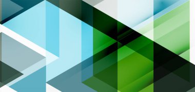 Geometrik soyut arkaplan, mozaik üçgen ve altıgen şekiller. İş veya teknoloji sunumu, İnternet posteri veya web broşürü kapağı, duvar kağıdı için modaya uygun soyut düzen şablonu