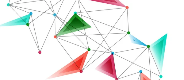 З'єднання лінійних точок, трикутна конструкція технологій. Абстрактний геометричний фон — стоковий вектор