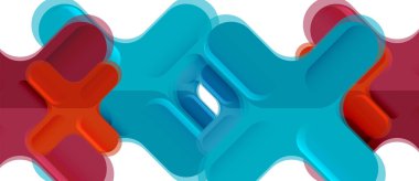 Parlak renkli plastik stil çapraz kompozisyonu, x şekli tasarımı, tekno geometrik modern soyut arkaplan. Moda soyut yerleşim şablonu