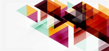 Geometrik soyut arkaplan, mozaik üçgen ve altıgen şekiller. İş veya teknoloji sunumu, İnternet posteri veya web broşürü kapağı, duvar kağıdı için modaya uygun soyut düzen şablonu