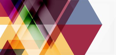 Geometrik soyut arkaplan, mozaik üçgen ve altıgen şekiller. İş veya teknoloji sunumu, İnternet posteri veya web broşürü kapağı, duvar kağıdı için modaya uygun soyut düzen şablonu