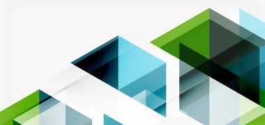 Geometrik soyut arkaplan, mozaik üçgen ve altıgen şekiller. İş veya teknoloji sunumu, İnternet posteri veya web broşürü kapağı, duvar kağıdı için modaya uygun soyut düzen şablonu