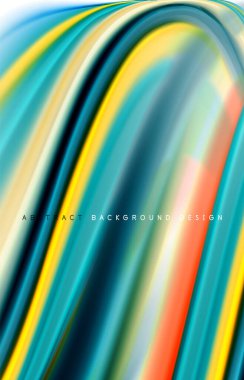 Soyut arkaplan - akışkan renk gradyan dalgaları, dinamik hareket çizgisi etkisi. Duvar Kağıdı, Sancak, Arkaplan, Kart, Kitap İllüstrasyonu, İniş Sayfası