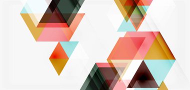 Geometrik soyut arkaplan, mozaik üçgen ve altıgen şekiller. İş veya teknoloji sunumu, İnternet posteri veya web broşürü kapağı, duvar kağıdı için modaya uygun soyut düzen şablonu