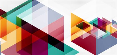 Geometrik soyut arkaplan, mozaik üçgen ve altıgen şekiller. İş veya teknoloji sunumu, İnternet posteri veya web broşürü kapağı, duvar kağıdı için modaya uygun soyut düzen şablonu