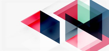 Geometrik soyut arkaplan, mozaik üçgen ve altıgen şekiller. İş veya teknoloji sunumu, İnternet posteri veya web broşürü kapağı, duvar kağıdı için modaya uygun soyut düzen şablonu