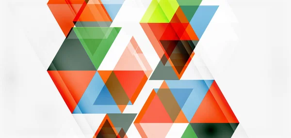 Fond abstrait géométrique, triangle mosaïque et formes hexagonales. Modèle de mise en page abstrait à la mode pour la présentation d'affaires ou de technologie, affiche Internet ou couverture de brochure Web, papier peint — Image vectorielle