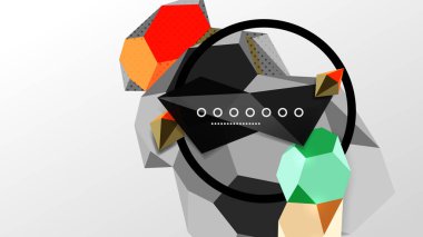 Abstract background - 3d polygonal geometric shapes composition. Vector Illustration For Wallpaper, Banner, Background, Card, Book Illustration, landing page
