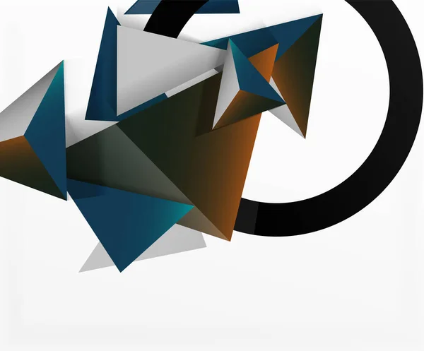 Abstrakter Hintergrund, Mosaik-3D-Dreiecke Komposition, Low-Poly-Design. Vektor-Illustration für Tapeten, Banner, Hintergrund, Karte, Buchillustration, Landing Page — Stockvektor