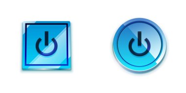 Parlak güç ağı düğmesi, vektör simgesi