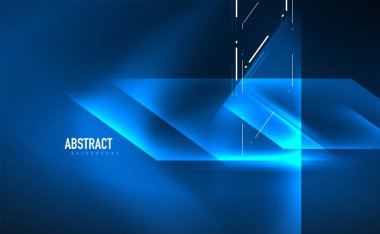 Dinamik neon parlak, soyut bir arkaplan. İş veya teknoloji sunumu, İnternet posteri veya web broşürü kapağı, duvar kağıdı için modaya uygun soyut düzen şablonu