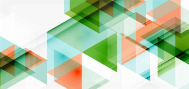 Geometrik soyut arkaplan, mozaik üçgen ve altıgen şekiller. İş veya teknoloji sunumu, İnternet posteri veya web broşürü kapağı, duvar kağıdı için modaya uygun soyut düzen şablonu