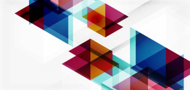 Geometrik soyut arkaplan, mozaik üçgen ve altıgen şekiller. İş veya teknoloji sunumu, İnternet posteri veya web broşürü kapağı, duvar kağıdı için modaya uygun soyut düzen şablonu