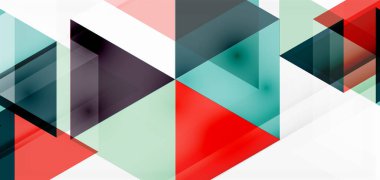 Geometrik soyut arkaplan, mozaik üçgen ve altıgen şekiller. İş veya teknoloji sunumu, İnternet posteri veya web broşürü kapağı, duvar kağıdı için modaya uygun soyut düzen şablonu