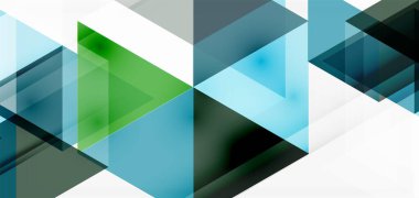 Geometrik soyut arkaplan, mozaik üçgen ve altıgen şekiller. İş veya teknoloji sunumu, İnternet posteri veya web broşürü kapağı, duvar kağıdı için modaya uygun soyut düzen şablonu